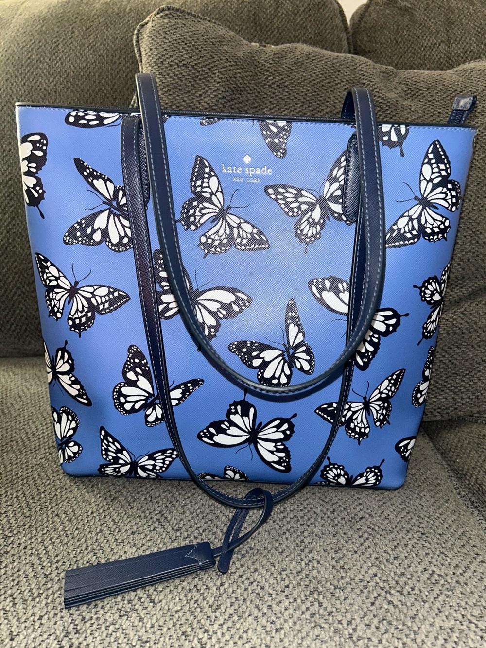 Kate Spade Blue Butterfly Tote